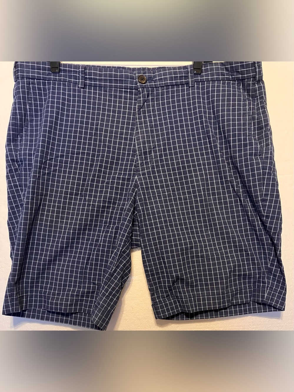 Men's Brooks Brothers size 40 Navy Blue Grid Pattern Shorts